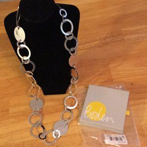 Boden silvertone circles necklace